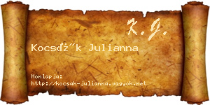 Kocsák Julianna névjegykártya